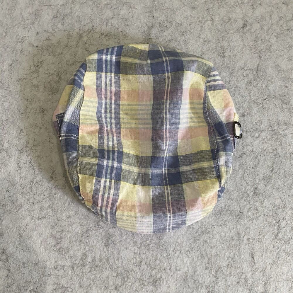 Janie & Jack Striped Linen Newsboy Hat Cap Size  3-6 monthsSummer preppy Plaid